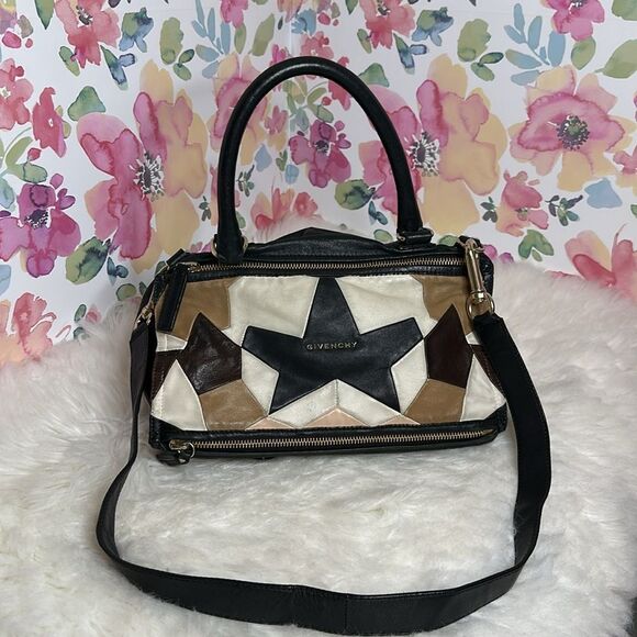 💯Authentic Givenchy PANDORA LEATHER HANDBAG Multi Color MM Size🍀 - Picture 8 of 17